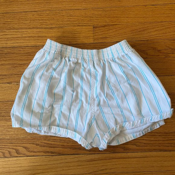 Shorts, Teal & White Striped, Vintage Gap Sport - Picture 2 of 7
